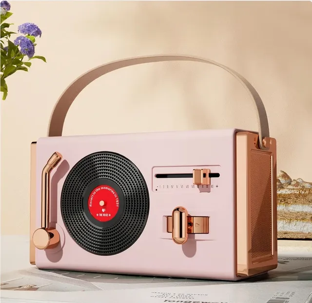 Retro for Speaker Stereo Portable Mini Music Player for Travel and Decoration