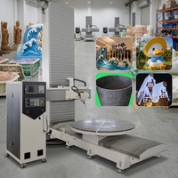 Machine de fraisage et de sculpture CNC verticale 5 axes haute précision Rongchi pour le bois, la mousse, les sculptures, les statues et les moules