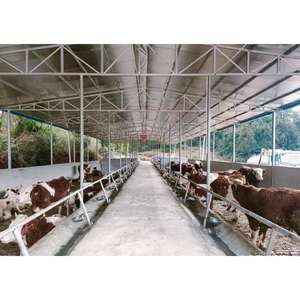 Structure en acier préfabriquée à prix compétitif hangar pour vaches abri pour moutons hangar en acier pour chèvres maison bâtiment de ferme à vendre - Product Image 2