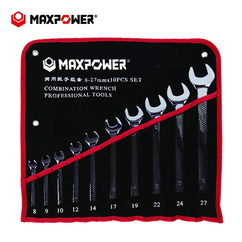 مجموعة أدوات الصيانة اليدوية MAXPOWER مكونة من 10 قطع ومزوّدة بطقم مفاتيح