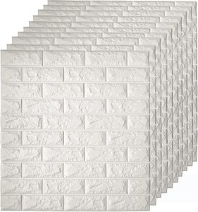 Adesivo Murale 3D in Schiuma XPE di Grande Successo 70*77cm Design a <span class=keywords><strong>Mattoni</strong></span> di Legno Cartone Animato Carta da Parati Decorativa Morbida Adesiva per Bagno - Product Image 2