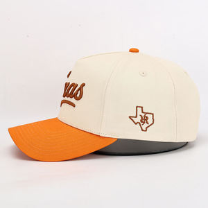 Casquette de baseball bicolore à 5 panneaux avec motif feuille, logo brodé 3D, unisexe, 100 % coton, tissu respirant et imperméable, simple boutonnage - Product Image 3