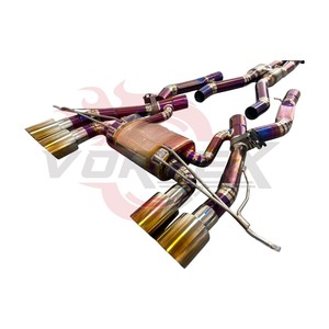Sistema de escape de titanio Vortex Racing Performance compatible con G80 M3 G82 M4 Valvetronic Catback, silenciador con calefacción, color púrpura. - Product Image 6