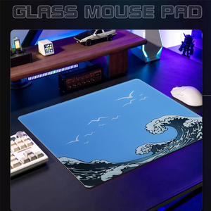 Custom Image 2mm Small Glass Gaming Mouse Pad Micro-Etched Surface Glass Mousepad with Silicone <b>Rubber</b> Base for Esports - Product Image 5