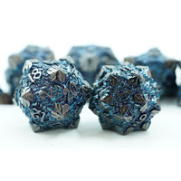 Lot de 7 dés RPG polyédriques pour jeu Dungeons & Dragons Dés en alliage de zinc à pointes pour joueurs du MDN