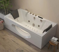 Lumières colorées fantastiques baignoires spa noires avec panneau de verre villa salle de bain installer spa à remous inyectores jets de massage bulle