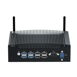 Super March Phần Cứng Thiết Kế Tùy Chỉnh 2HD Grafic Card Không Quạt Mini Pc I5 Windows10 DDR4 32GB Phần Mềm Máy Tính Công Nghiệp Để Bàn