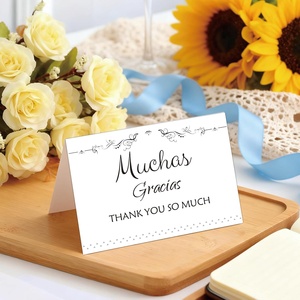 Biglietti di ringraziamento personalizzati con buste - Grazie mille - Product Image 3