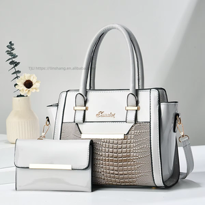 <b>Sequin</b> Leather 2 Pieces Set Luxury Designer <b>Handbags</b> Shoulder Bag Come With a Wallet for Women Ladies Large Purses - Product Image 4