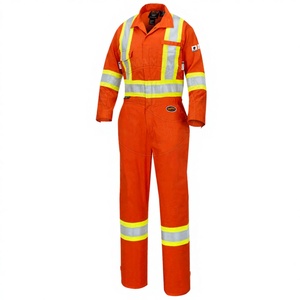 Combinaison de travail haute visibilité en polyester réfléchissant ignifuge, vêtements de sécurité, taille 2XL homme, modèle basique - Product Image 3