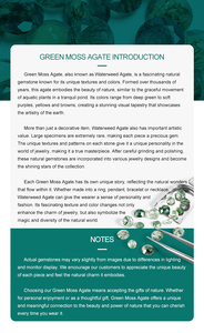 Boucles d'oreilles pendantes en argent sterling S925 avec agate mousse et zircon cubique 5A pour femmes - Product Image 6