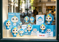 Peluche Mascotte Personnalisée : Adorable Oiseau Bleu en Peluche pour Cadeaux Promotionnels d'Entreprise