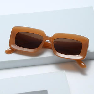 2025 New Fashion <strong>Korean</strong> Style Square Sunglasses Personalized Trendy Wear Brown Sunshade Vintage <strong>Glasses</strong> - Product Image 1