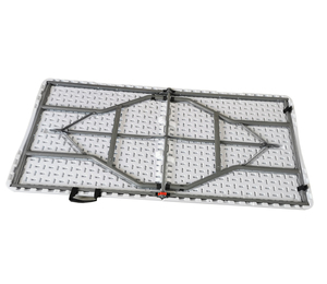 Wholesale Cheap Rental Hotel Restaurant <strong>Dining</strong> Catering White HDPE 5ft Round Retangular Plastic <strong>Folding</strong> <strong>Table</strong> for Wedding Event - Product Image 6
