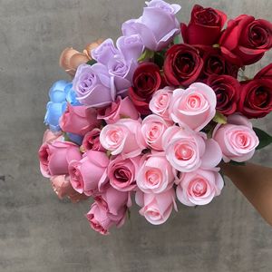 Bulgarian Rose <b>Artificial</b> <b>Bouquet</b> 9 Heads Silk Flower High Simulation Wedding Home Decor Centerpiece - Product Image 2