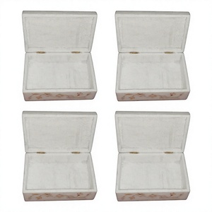 Nouvelle boîte d'incrustation de marbre de produit supérieur de conception traditionnelle moderne avec l'utilisation matérielle de nacre pour l'emballage d'article de cadeau de boîte à bijoux - Product Image 1