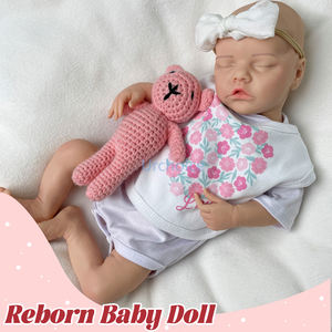 Boneka Bayi Balita Silikon Lukis Tangan Lembut 17 inci, Sentuhan Nyata 1:1, Silikon Solid Lembut Sepenuhnya, Bayi Baru Lahir dengan Pakaian - Product Image 2