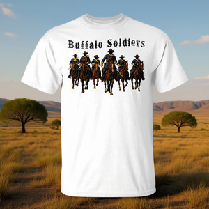 T-shirt Buffalo Soldiers, histoire afro-américaine, design cowboy noir du Texas - Product Image 3