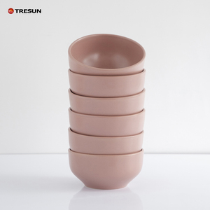 Bols en céramique rose clair à impression personnalisée, ensemble de vaisselle en porcelaine durable pour restaurant - Product Image 2