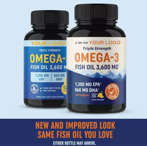 Gélules oméga-3 à l'huile de poisson de marque privée 1000mg Omega3 EPA DHA 18/12 Capsule molle d'huile de poisson - Product Image 2