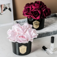 Vente en gros Expédition personnalisée Fleur de parfum de rose pour diffuseur de roseau Simulé conservé Verre décoratif Couloir Salon