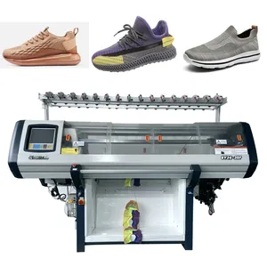 high speed automatic three system computerized shoe upper flat knitting machine for shoes men sport vamp