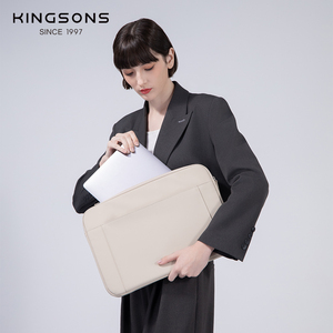 กระเป๋าใส่แล็ปท็อป PU น้ำหนักเบา พกพาสะดวก กันน้ำ ขนาด <span class=keywords><strong>14</strong></span> นิ้ว ดีไซน์เรียบง่าย ซิปปิด สำหรับ MacBook Air Pro - Product Image 1