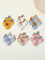 Chaussettes antidérapantes tricotées pour bébés et enfants, en coton, élasthanne et polyester, respirantes et confortables, épaisseur standard