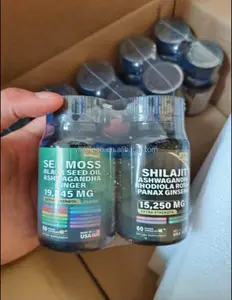 OEM Amazon Hot Sale Sea Moss And Shilajit Capsules Pack Black Seed Oil Ashwagandha Capsules