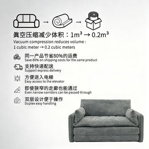 Ghế sofa giường đôi, ghế sofa giường có thể chuyển đổi, ghế sofa giường futon cho phòng khách - Product Image 4