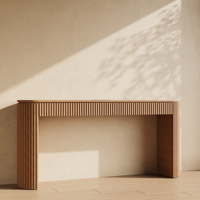 Sageliving Ensemble de meubles complets modernes et luxueux pour le salon Table console en bois massif avec rangement Console d'entrée