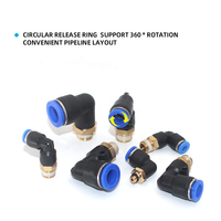 Raccord pneumatique à filetage mâle métrique PL 6 mm 8 mm 10 mm 12 mm 14 mm 16 mm en plastique à connexion rapide