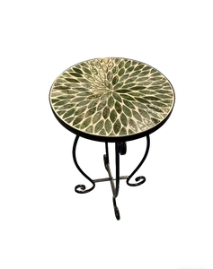 Table d'appoint <span class=keywords><strong>de</strong></span> <span class=keywords><strong>salon</strong></span> minimaliste en mosaïque pour <span class=keywords><strong>jardin</strong></span> extérieur, table d'appoint artistique en <span class=keywords><strong>fer</strong></span> <span class=keywords><strong>forgé</strong></span>, petite jardinière <span class=keywords><strong>de</strong></span> loisirs pour cour et balcon - Product Image 2