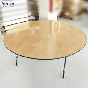 Wholesale Restaurant Wedding Event Round Rectangle Dining Banquet Folding Table Wood Fold Tables