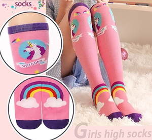 ถุงเท้ายาวถึงเข่าน่ารักสำหรับเด็กผู้หญิงถุงเท้ายาวถึงต้นขาถุงเท้าทรงสูงแปลกใหม่ใส่สบายสำหรับเป็นของขวัญ - Product Image 2