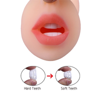 Erwachsenenprodukte: Männliche Doppelöffnungs-Mund-Zungen-Zahn-Yin-Sex-Maschine mit Doppelkopf für Oralsex, Masturbationsmaschine (Airplane Cup)