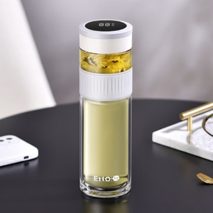 Taza de Té y Café de Doble Pared de Vidrio Borosilicato Aislada de 430 ml, Estilo Bohemio, con Tapa, Aislamiento Térmico de 0 a 6 Horas, Botella para Camping - Product Image 2