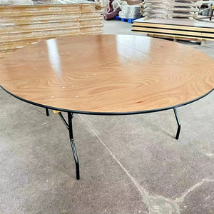 Table ronde robuste en contreplaqué avec pieds en métal |   Parfait <span class=keywords><strong>pour</strong></span> les locations de mariage et d'événements - Product Image 1