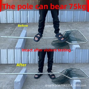 Trung Quốc thiết bị chuyên nghiệp nước mặn quy mô lớn Lưới đánh cá tích hợp đôi ống dày sản phẩm câu cá hạ cánh <span class=keywords><strong>Net</strong></span> - Product Image 3