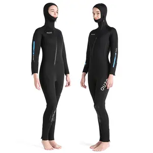 新款5毫米氯丁橡胶皮划艇连帽游泳浮潜套装女性一体冲浪潜水潜水服