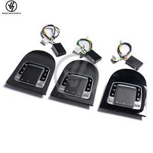 Cache-panneau de base de souris en fibre de carbone sèche noir brillant pour console centrale intérieure Carracing G Wagon W464 G500 G63 2019-2024 - Product Image 2