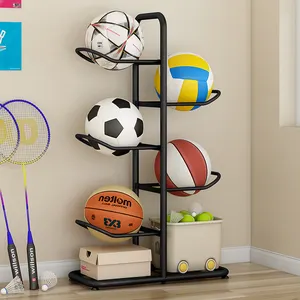 Estante de almacenamiento para pelota, estante Vertical de alambre de Metal para baloncesto, voleibol y fútbol