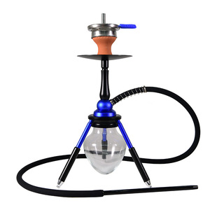 Wholesale Custom Tabletop <strong>Hookah</strong> Set Glass <strong>Bottle</strong> Aluminum <strong>Stem</strong> Triangle <strong>Hookah</strong> Shisha - Product Image 3