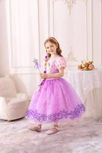 TV Movie Cosplay Costume Filles Princesse Robe Sofia Raiponce Dress up Costume <span class=keywords><strong>Tangled</strong></span> Halloween Noël Fantaisie Dentelle Tutu Robe - Product Image 4