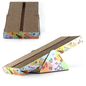 Cat Scratching Board Corrugated <b>Paper</b> Cartoon <b>Pattern</b> Boredom Buster Interactive Play Toy For Cats - Product Image 3