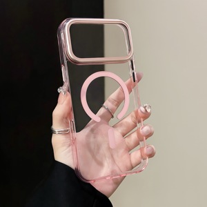 เคสโทรศัพท์ iPhone 15 Pro Max แบบใส TPU PC ป้องกันแรงกระแทก พร้อมแม่เหล็กในตัว ปรับได้ ปิดเลนส์กล้องได้ ขายส่ง - Product Image 5