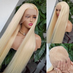 Parrucche Brasiliane 613 HD Full Lace Front con Capelli Vergini Remy, Lunghe, Biondo Platino Trasparente, Misure 13x4/13x6 - Product Image 5