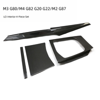Panneau de garniture latéral en fibre de carbone sèche pour console centrale, tableau de bord, aérateur de climatisation et levier de vitesses pour BMW G80 M3 G82 M4 G87 M2 G20 G22 LHD