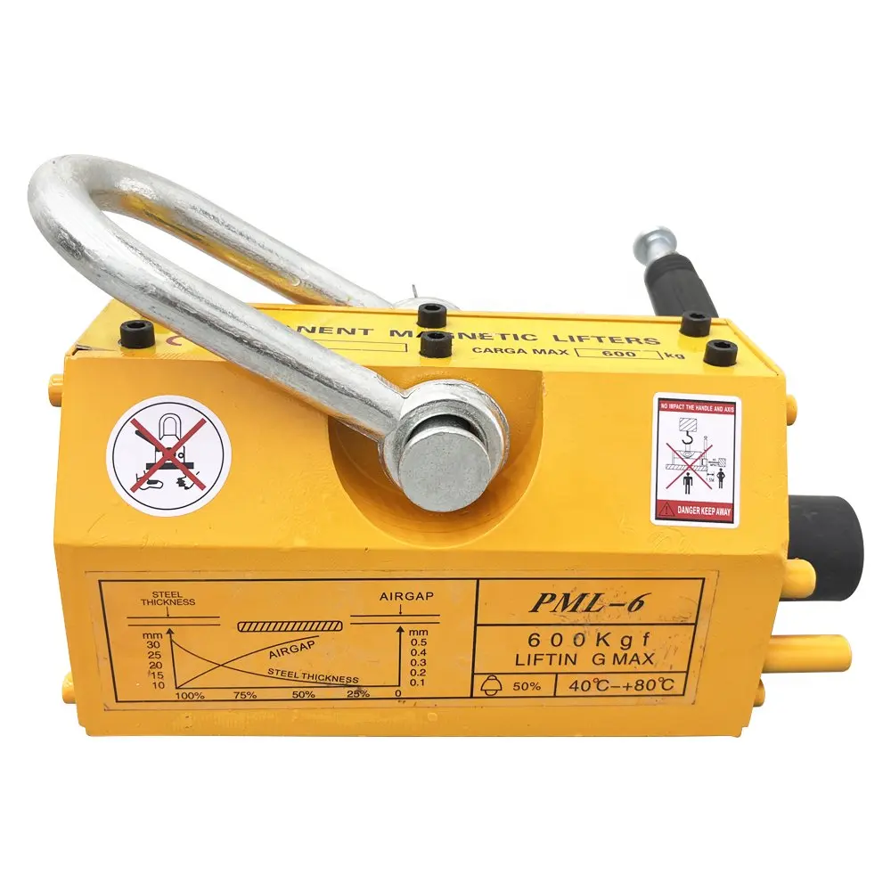 High Quality 600Kg Round Steel Used Lifting Magnet 3.5 Times Permanent Magnetic Lifter
