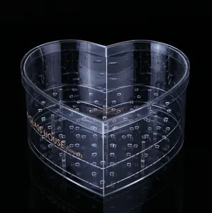 Heart Shape Clear Acrylic Flowers Box